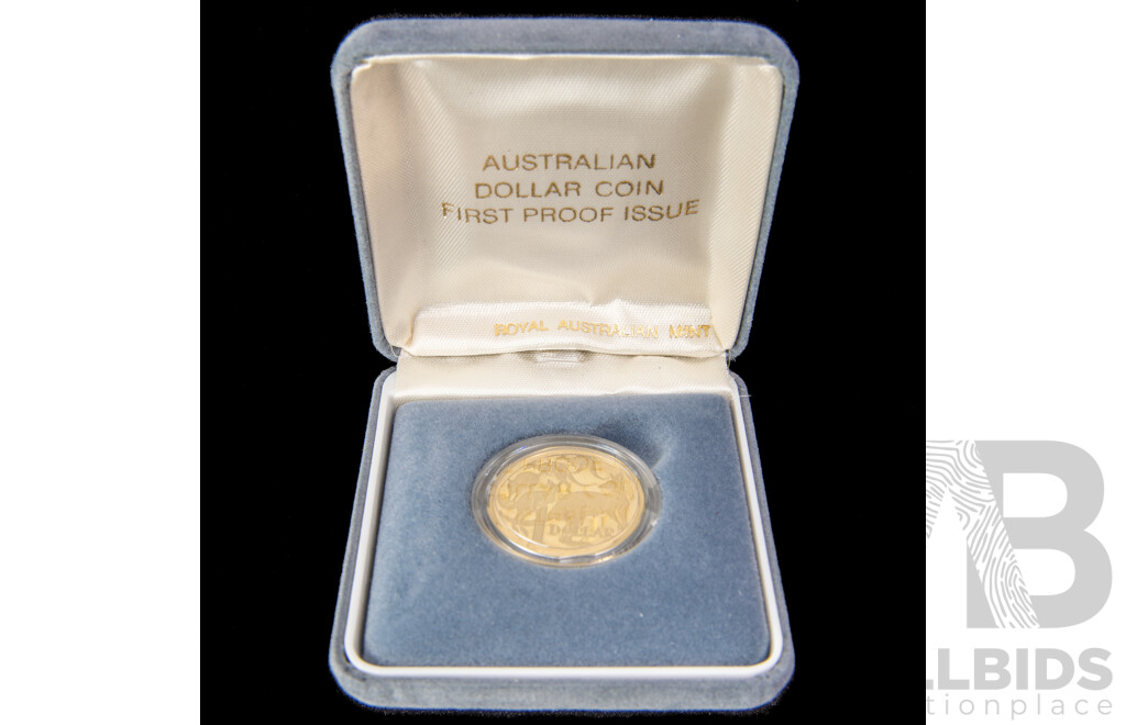 Australian 1984 proof dollar, first year 