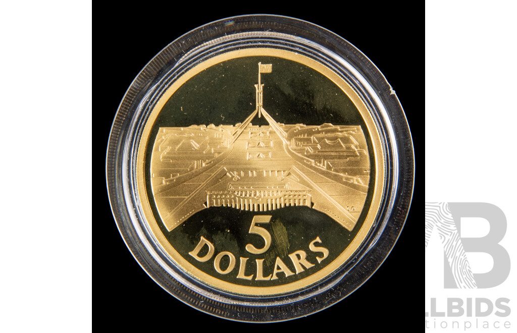 Australian 1988 Bi Centennial five dollar proof coin.