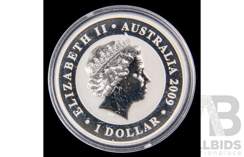 Australian 2009 Fine 1oz silver Gilded Koala, Perth Mint .