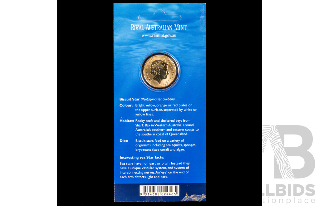Australian 2007 RAM $1 coin . Biscuit Star, Ocean Series.