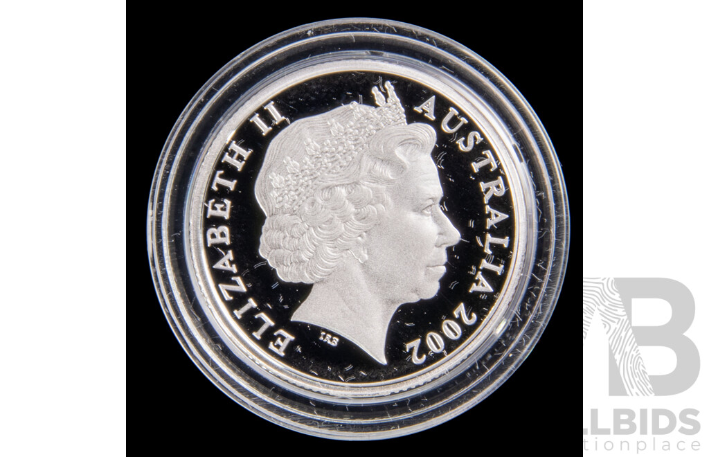 Australian 2002 Year of the Outback $1 PROOF silver coin.
