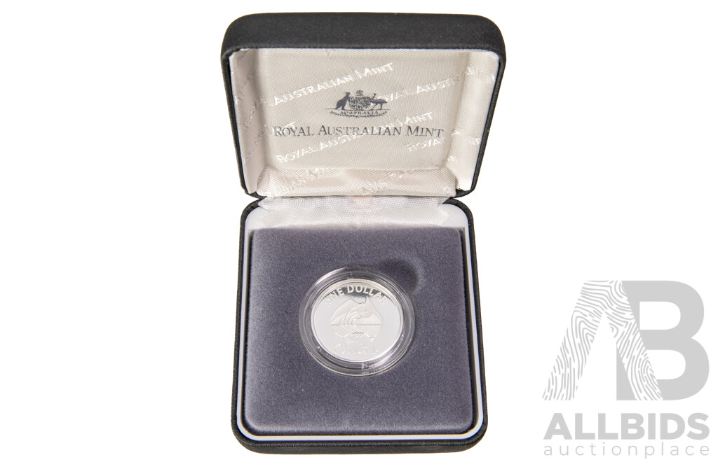 Australian 2002 Year of the Outback $1 PROOF silver coin.