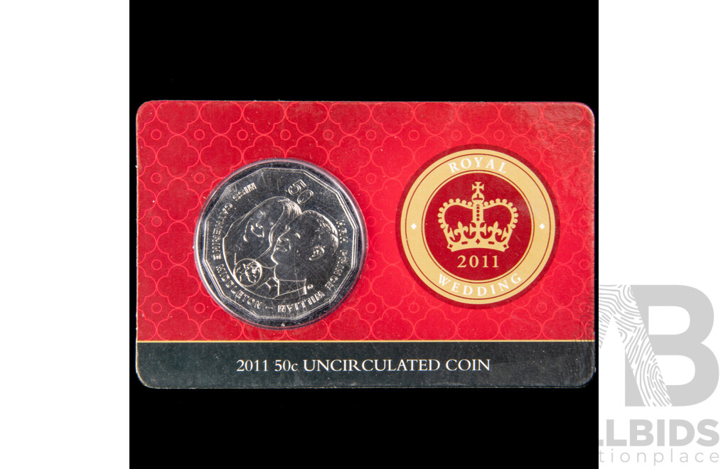 2011 50c coin.Royal Wedding.