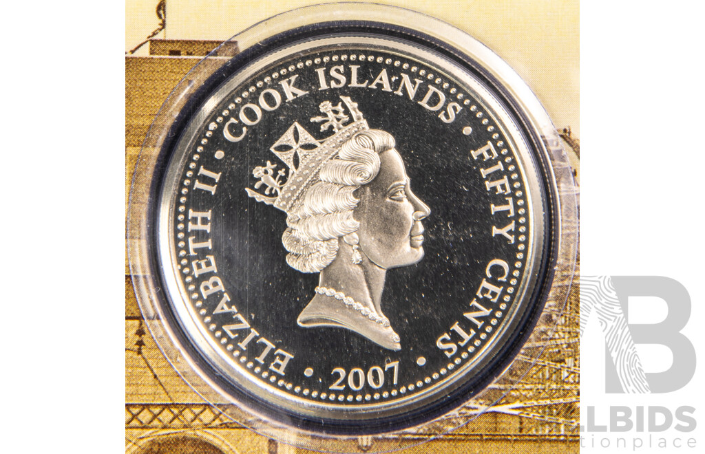 Australian 2007 75th Anniversary Sydney Harbour Bridge proof-like 50c coin.