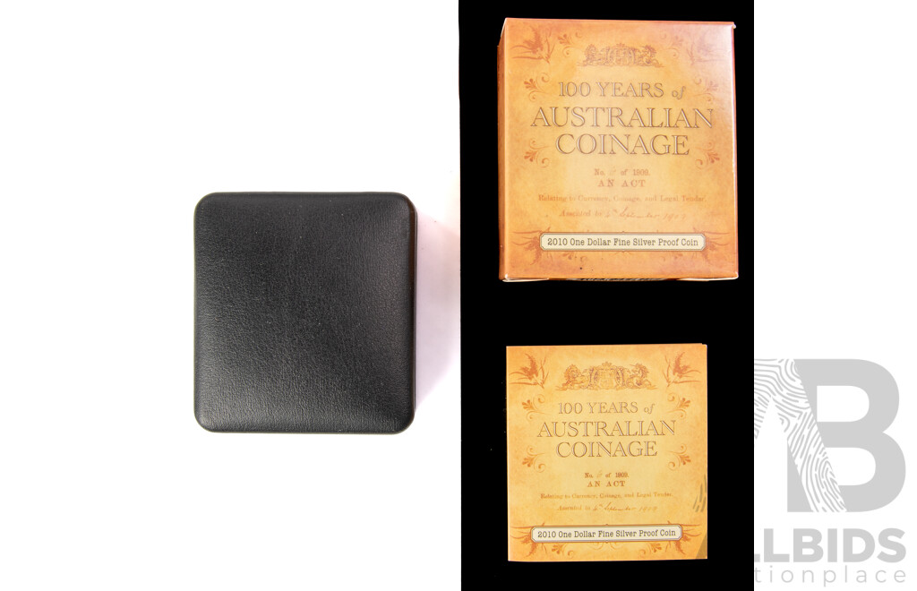 Australian 2010 one hundred Years Australian Coinage fine silver PROOF coin.