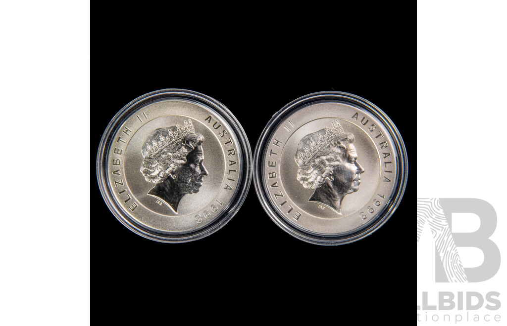 Australian1998 Melborne two $10 coin set. Fine silver 21 grams each.