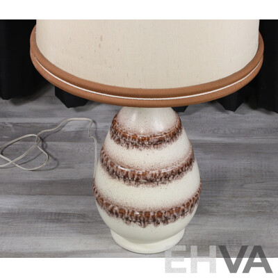 Pair of Retro Glazed Ceramic Table Lamps