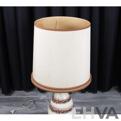 Pair of Retro Glazed Ceramic Table Lamps