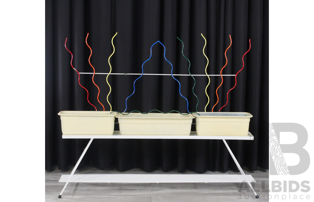 Mid Century Painted Wrought Iron Plant Stand