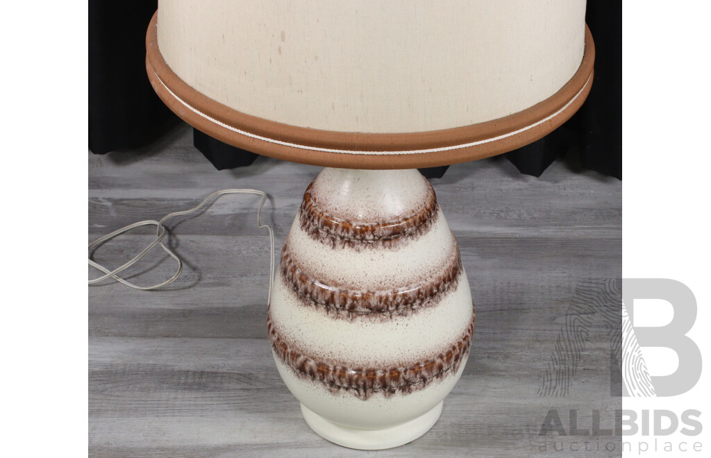 Pair of Retro Glazed Ceramic Table Lamps