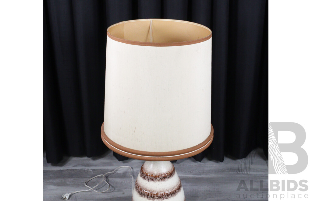 Pair of Retro Glazed Ceramic Table Lamps