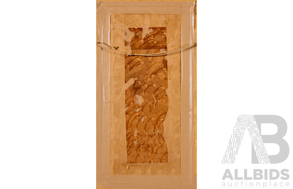 Henri Tebbit, (19/20th Centuries, British-Australian, 1852-1926), Path in Bush Amongst the Rocks, Wonderful Antique Watercolour, 67 x 36 cm (frame)