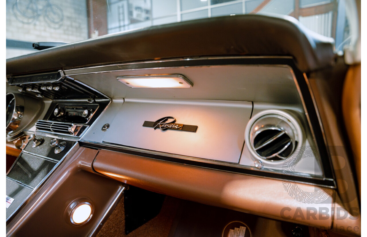 01/1963 Buick Riviera First Gen 2d Hardtop Coupe  Bronze Mist 445 Wildcat V8 7.0L