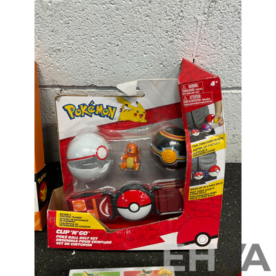 POKEMON Assorted Kids Toys, Books and Colectables - Lot of 6