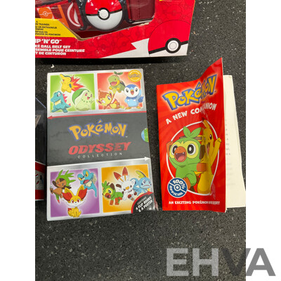 POKEMON Assorted Kids Toys, Books and Colectables - Lot of 6