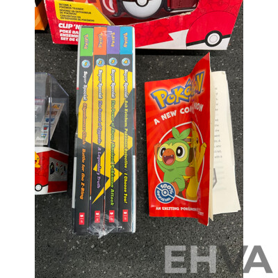 POKEMON Assorted Kids Toys, Books and Colectables - Lot of 6
