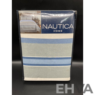 NAUTICA Home Queen Quilt Cover Set and European Pillowcase - ORP $210