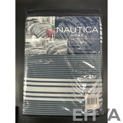 NAUTICA Home Queen Quilt Cover Set and European Pillowcase - ORP $210