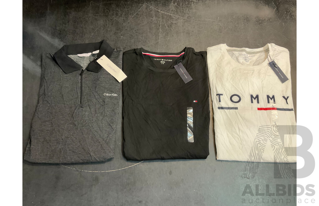 TOMMY HILFIGER, CALVIN KLEIN Men's T-Shirts Size L - ORP $229.99 - Lot of 3