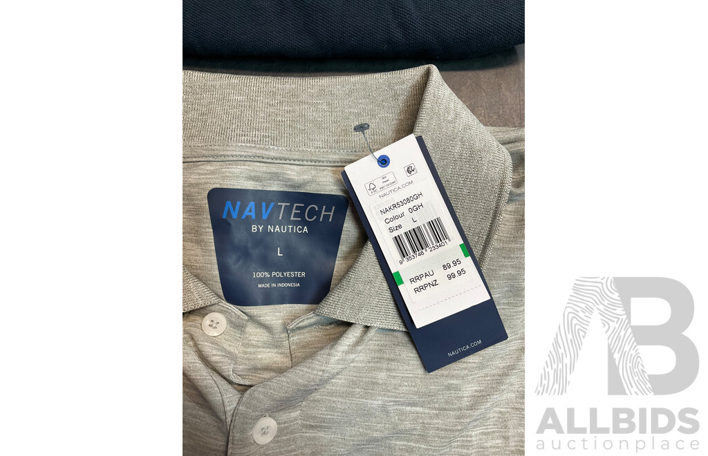 NAUTICA, U.S. POLO ASSN., KAPPA Men's T-Shirts Size L - Lot of 4