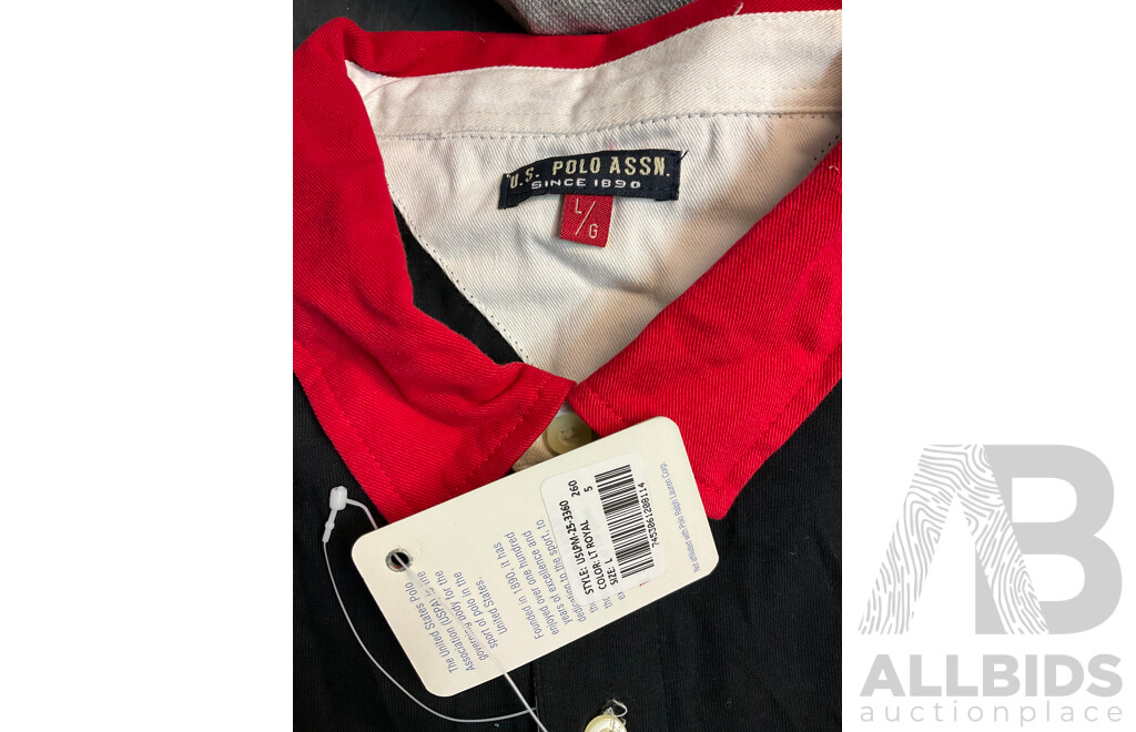 NAUTICA, U.S. POLO ASSN., KAPPA Men's T-Shirts Size L - Lot of 4