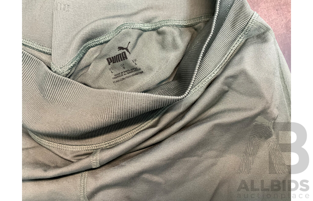 UNDER ARMOUR, EVERLAST, PUMA, ZJOOSH, Assorted Women's Clothing Size M, L, 14 and Pouches - Lot of 6
