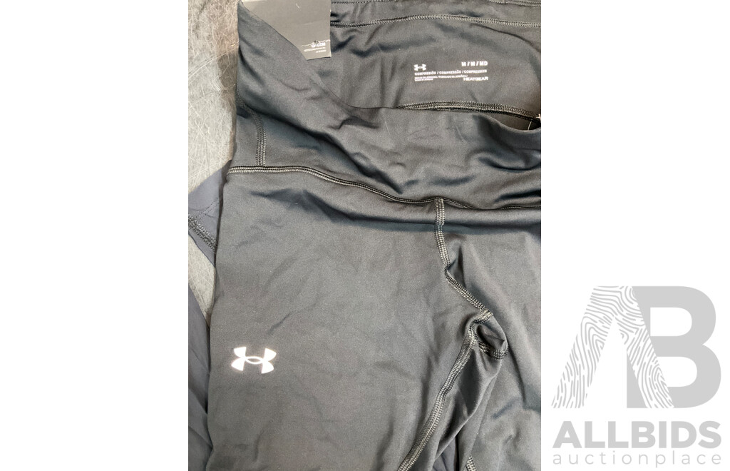 UNDER ARMOUR, EVERLAST, PUMA, ZJOOSH, Assorted Women's Clothing Size M, L, 14 and Pouches - Lot of 6