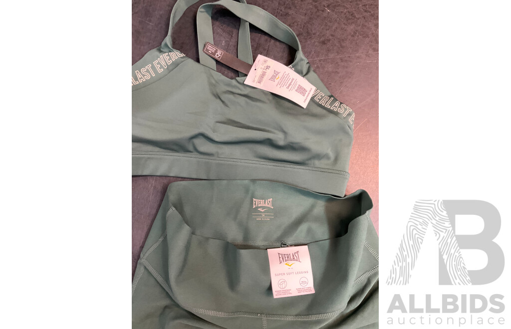 UNDER ARMOUR, EVERLAST, PUMA, ZJOOSH, Assorted Women's Clothing Size M, L, 14 and Pouches - Lot of 6