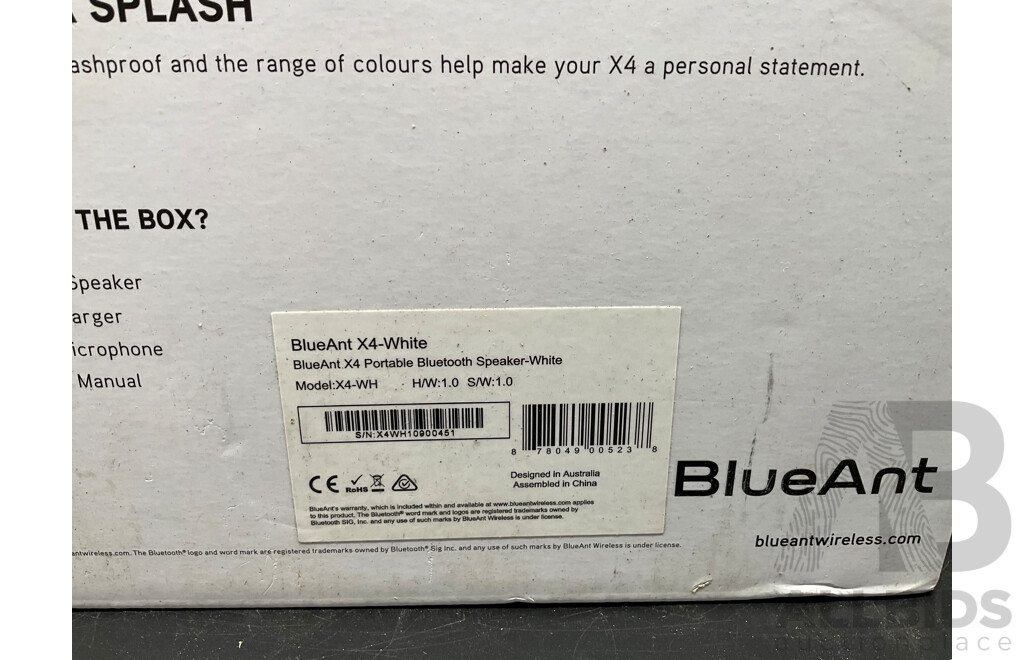 BLUE ANT X4 Portable 50 Watt Bluetooth Party Speaker - ORP $319.95