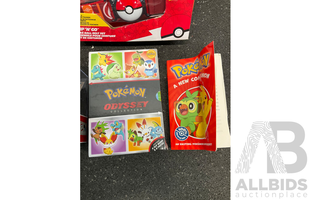 POKEMON Assorted Kids Toys, Books and Colectables - Lot of 6