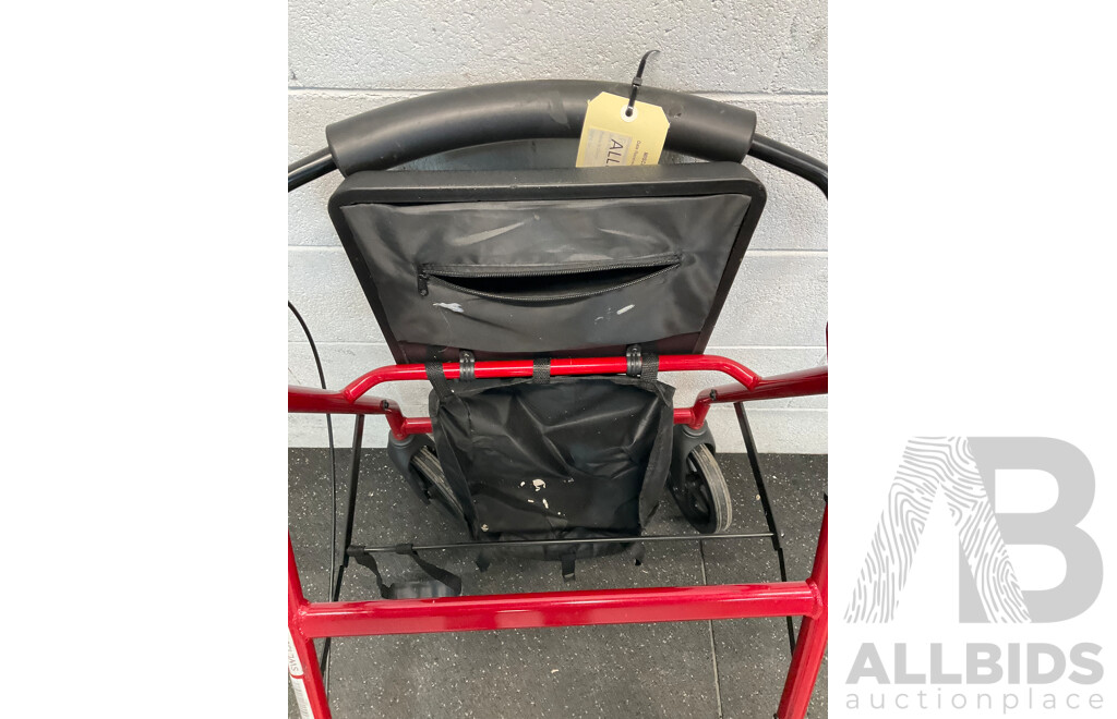 ASPIRE 4 Wheel Rollator Walker with a Seat - ORP $236
