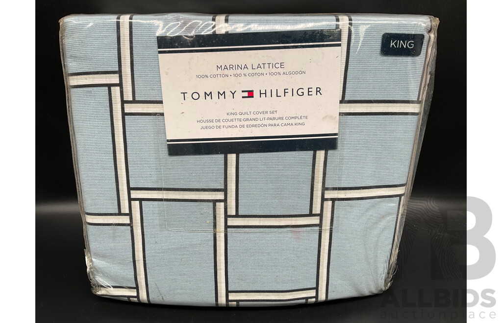 TOMMY HILFIGER King Quilt Cover Set - ORP $349