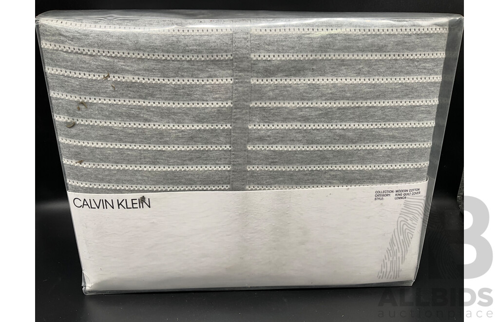 CALVIN KLEIN King Quilt Cover - ORP $299