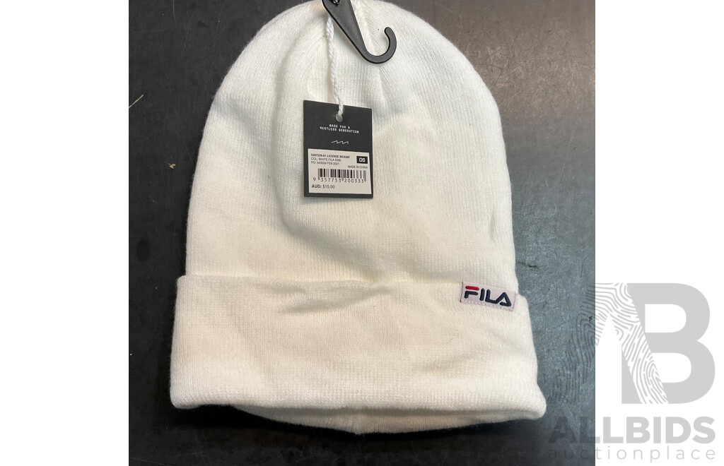 FILA Sweater & Beanie & Tommy Hifiger Hats - Lot of 5