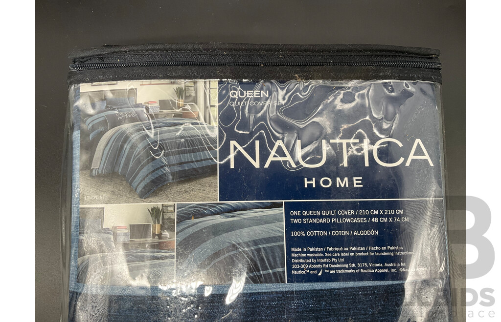 NAUTICA Home Queen Quilt Cover Set - ORP $160