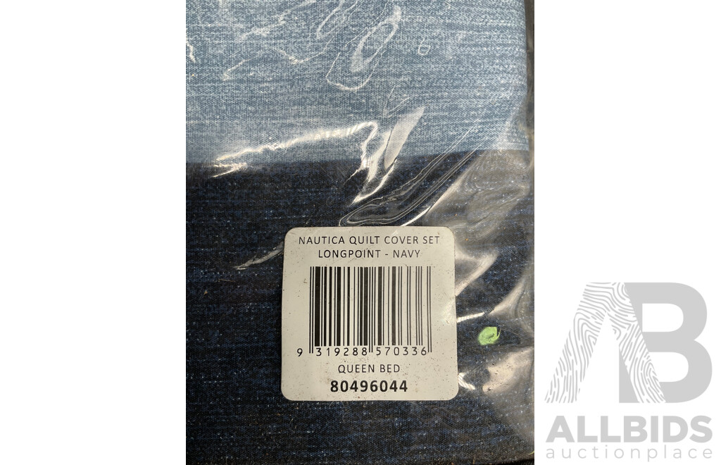 NAUTICA Home Queen Quilt Cover Set - ORP $160