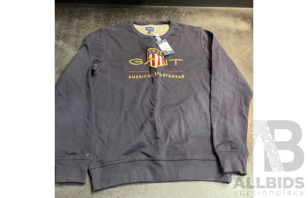 GANT Navy Sweater &  Villains of Virtue T-Shirt Size L for Men & Calvin Klein Jeans T-shirt Size L for Women - Lot of 3