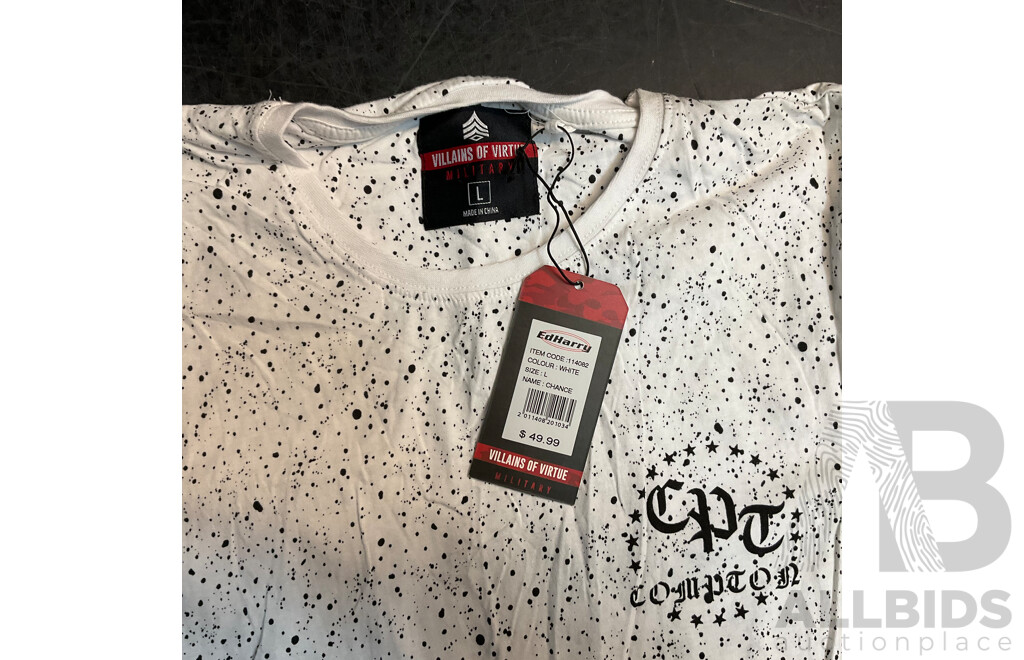 GANT Navy Sweater &  Villains of Virtue T-Shirt Size L for Men & Calvin Klein Jeans T-shirt Size L for Women - Lot of 3