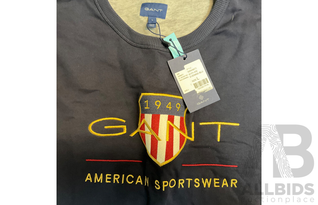 GANT Navy Sweater &  Villains of Virtue T-Shirt Size L for Men & Calvin Klein Jeans T-shirt Size L for Women - Lot of 3