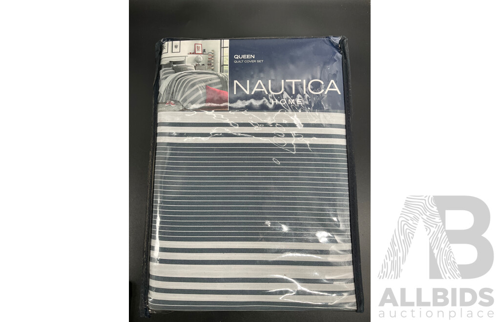 NAUTICA Home Queen Quilt Cover Set and European Pillowcase - ORP $210