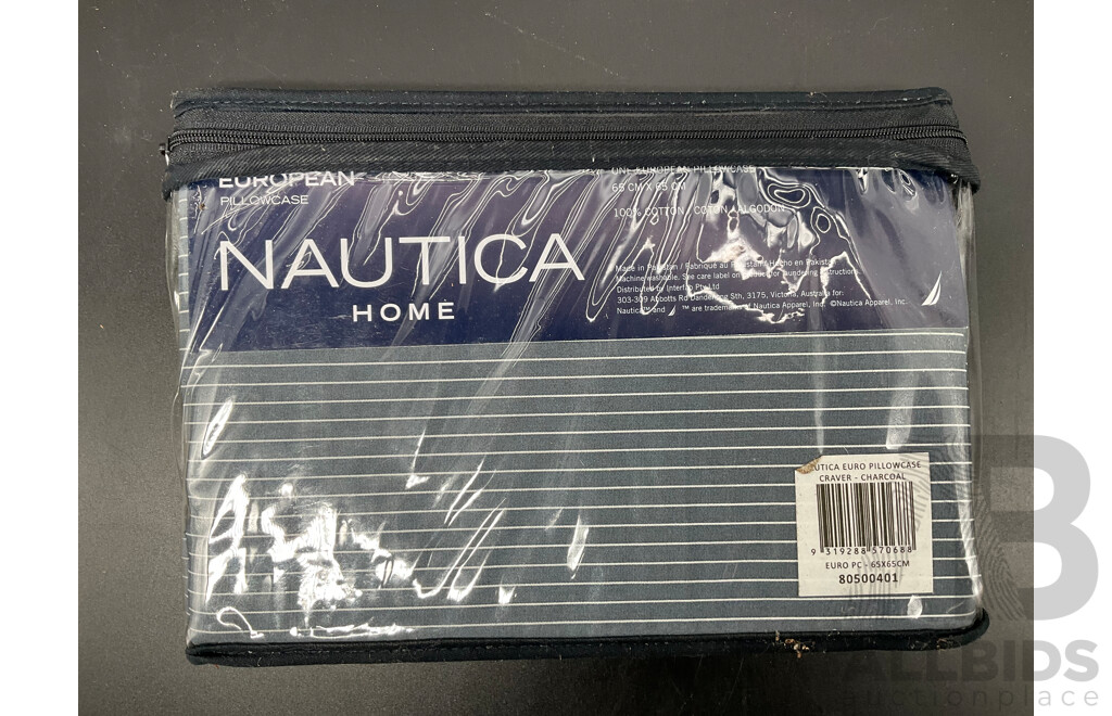 NAUTICA Home Queen Quilt Cover Set and European Pillowcase - ORP $210