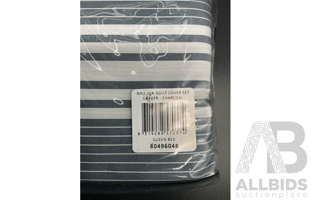 NAUTICA Home Queen Quilt Cover Set and European Pillowcase - ORP $210