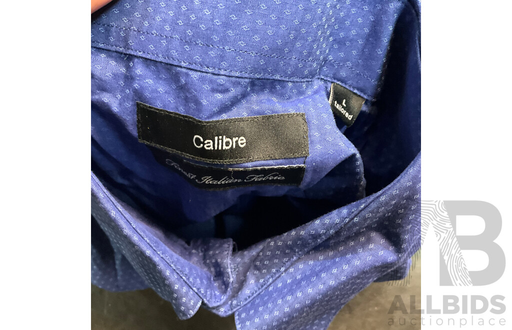 ARTHUR GALAN Size 3 Short Sleeve Shirt & U.S. POLO ASSN & Calibre Size L Long Sleeve Shirt  - Lot of 3