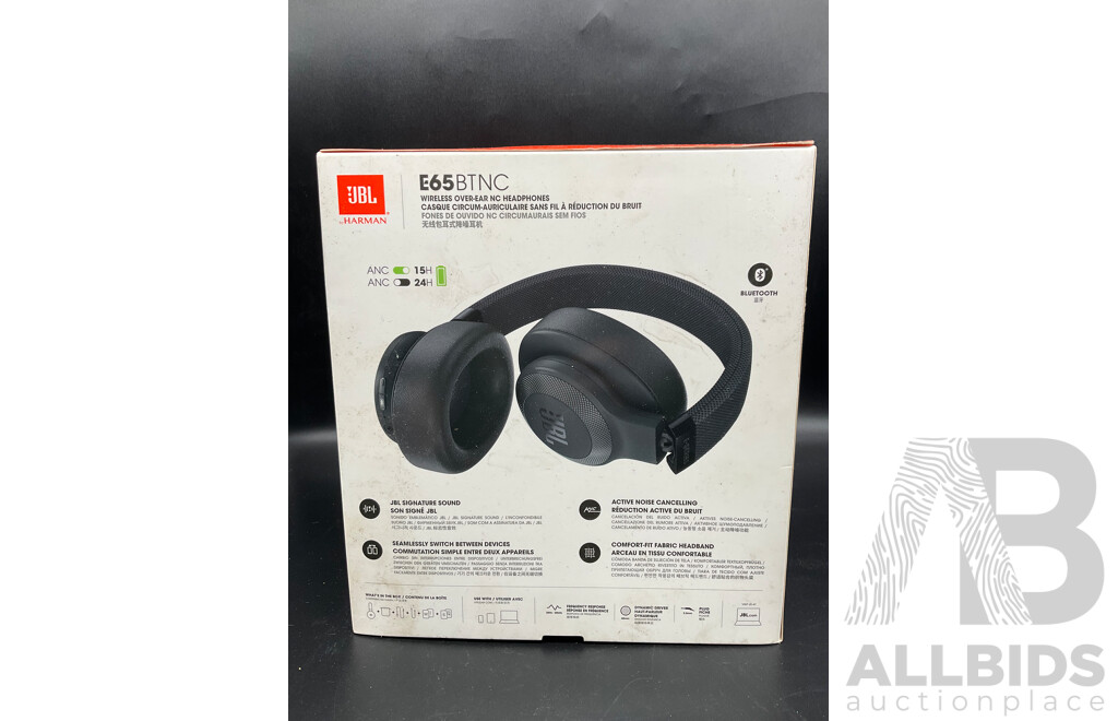 JBL (E65BTNC) Wireless Over-Ear NC Headphones