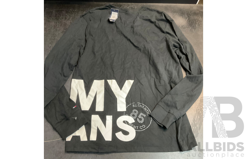 CALVIN KLEIN & TOMMY HIFILGER Tee, Long Sleeve Tee & Sweater - Size L - Lot of 5