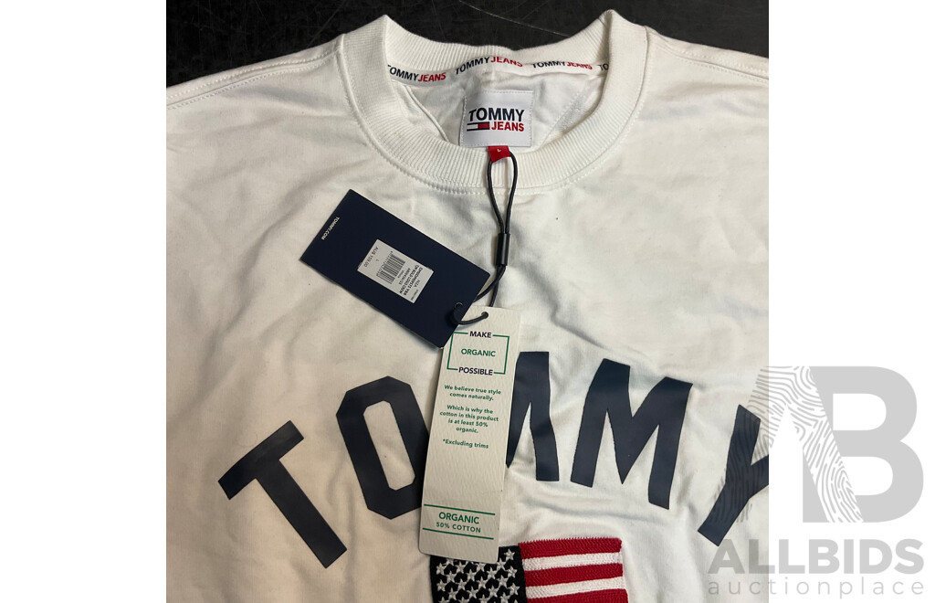 CALVIN KLEIN & TOMMY HIFILGER Tee, Long Sleeve Tee & Sweater - Size L - Lot of 5