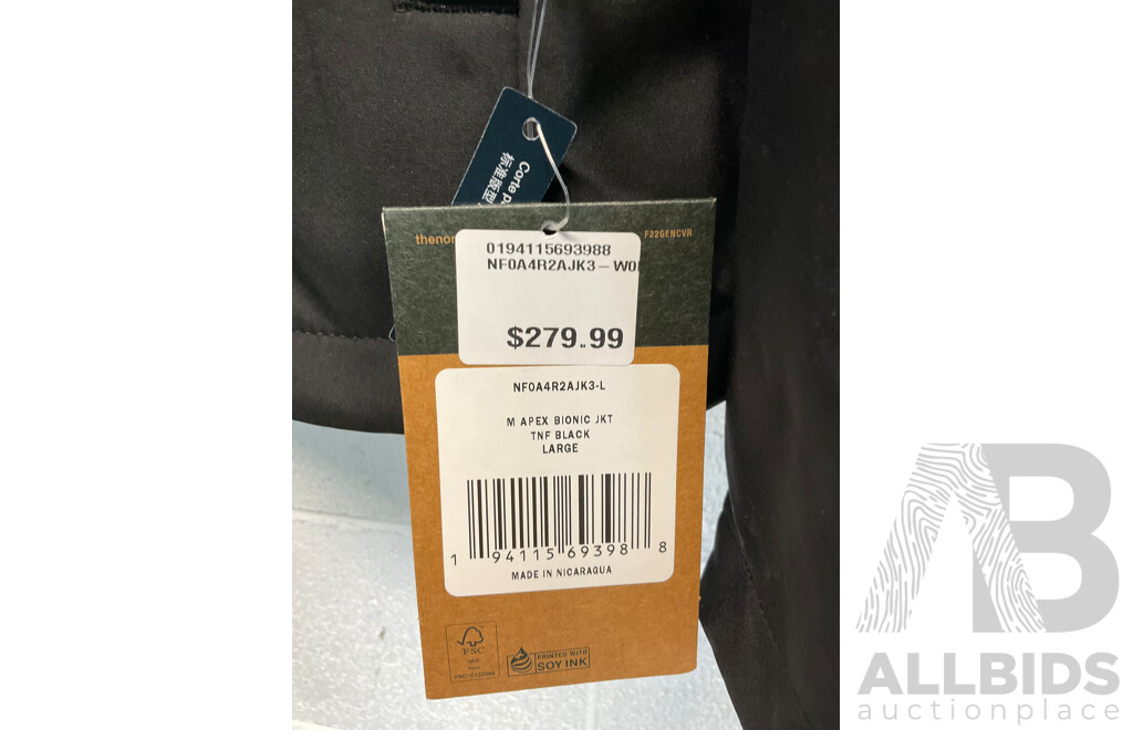 the NORTH FACE Men's Apex Bionic Jacket Size Large - ORP $279.99