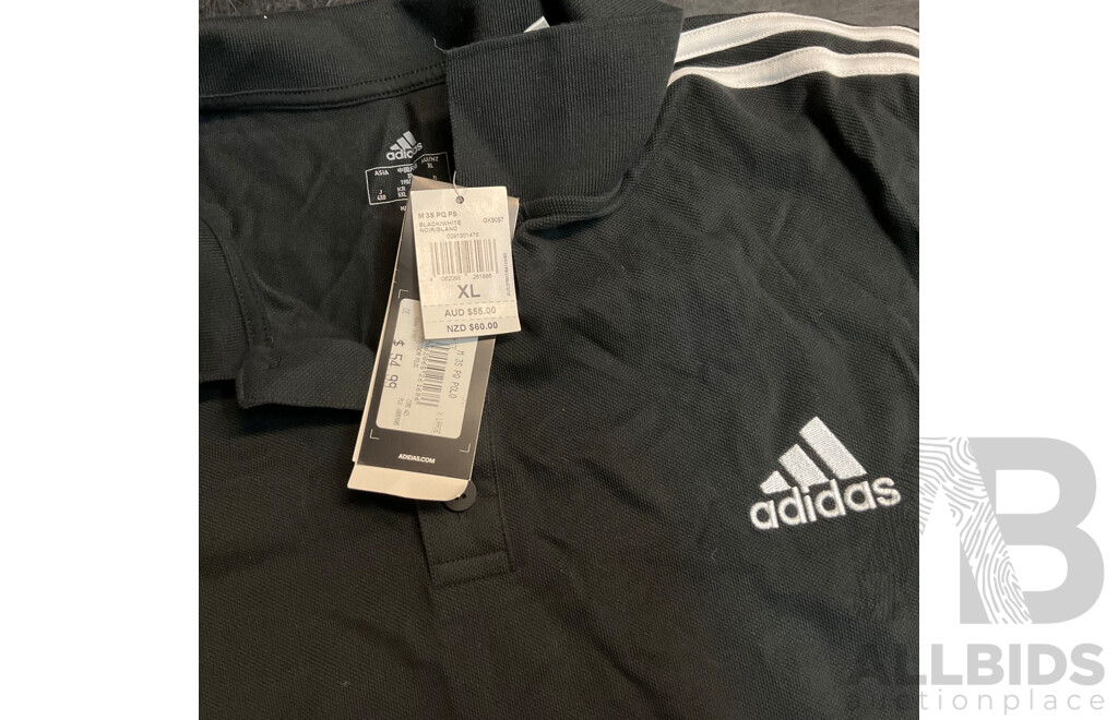 Adidas Hoodie, Tee, Polo Shirt - Size L, XL - Lot of 3