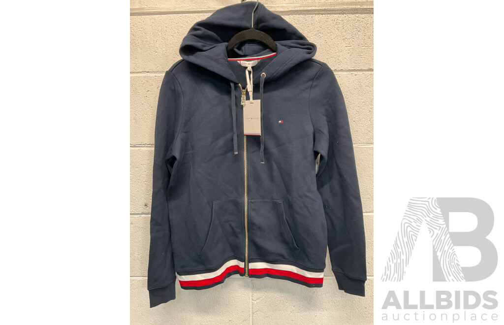 TOMMY HILFIGER Navy Heritage Zip Through Hoodie, Size Women's Medium  - ORP $169.99