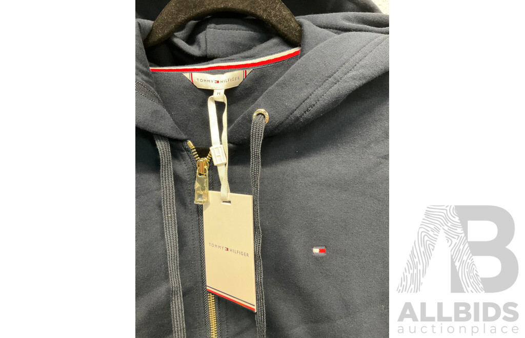 TOMMY HILFIGER Navy Heritage Zip Through Hoodie, Size Women's Medium  - ORP $169.99